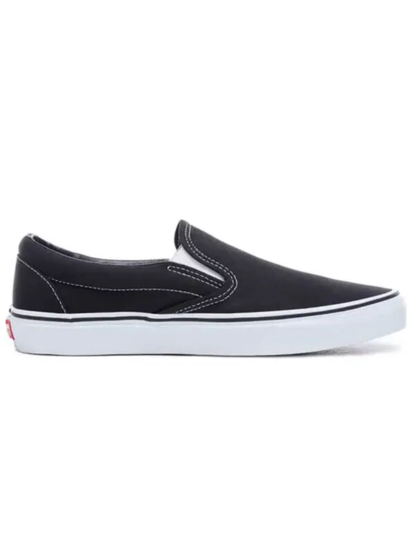 Кроссовки classic slip-on 'black white' Vans — изображение 2 из 4, черный