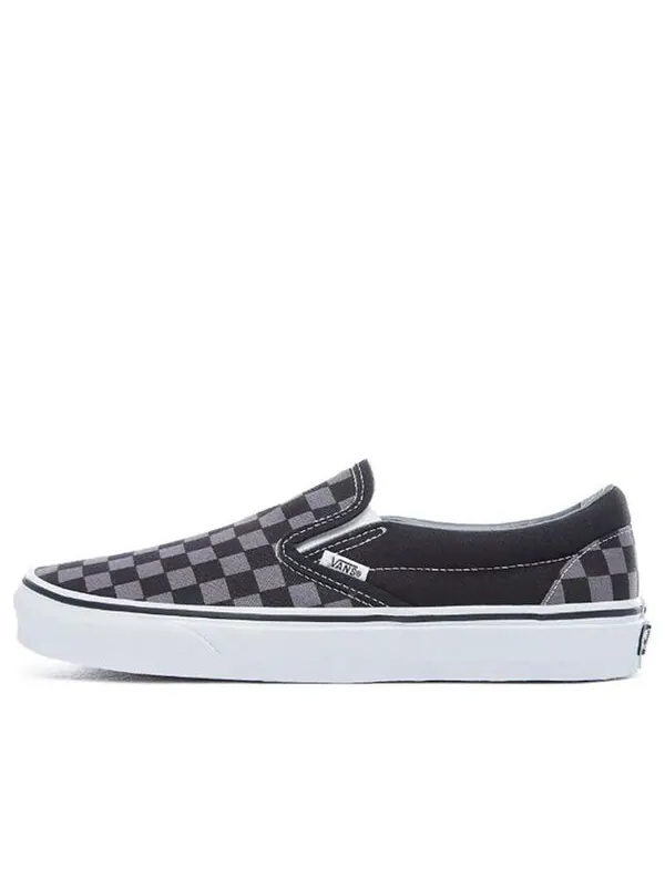 Кроссовки slip-on 'black pewter checkerboard' Vans — изображение 1 из 4, черный