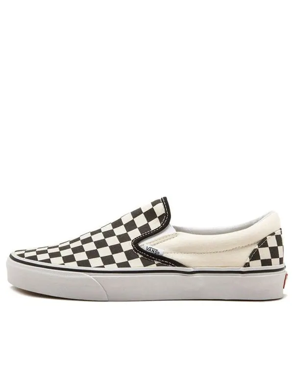 Кроссовки classic slip-on 'checkerboard' Vans — изображение 1 из 4, черный / белый