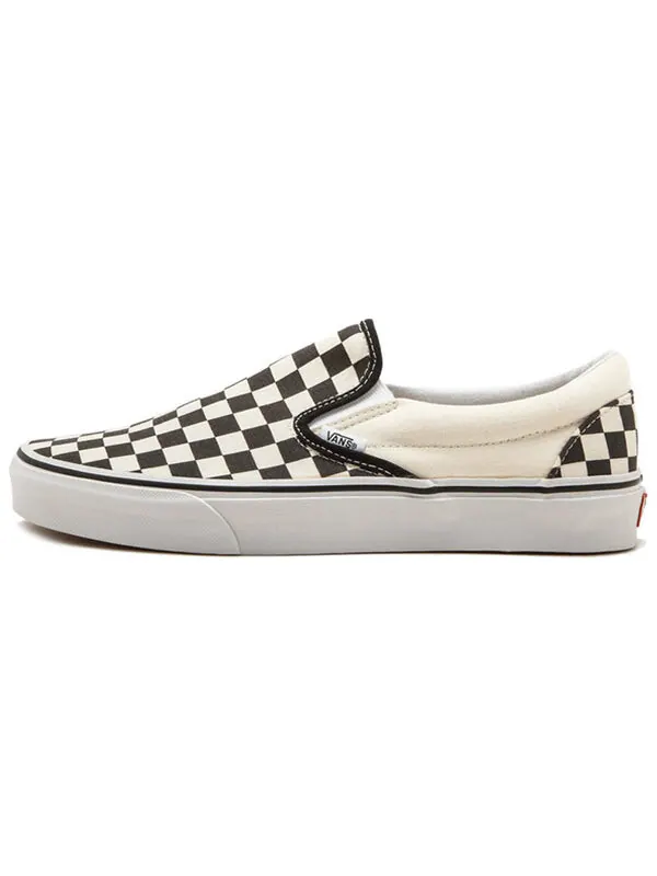 Кроссовки classic slip-on 'checkerboard' Vans — изображение 2 из 4, черный / белый