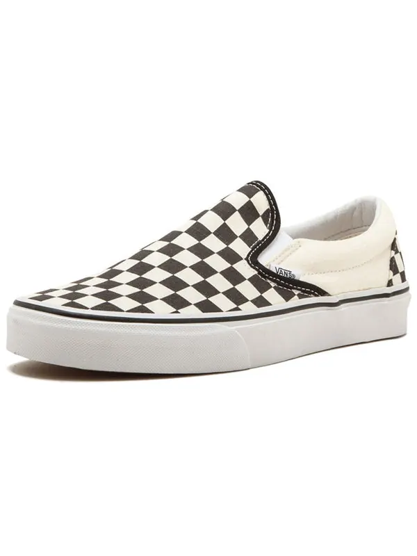 Кроссовки classic slip-on 'checkerboard' Vans — изображение 3 из 4, черный / белый