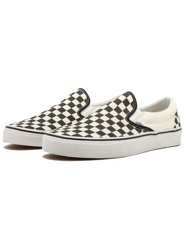 Кроссовки classic slip-on 'checkerboard' Vans — изображение 4 из 4, черный / белый
