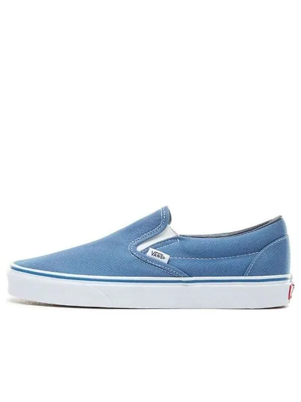 Кроссовки classic slip-on 'navy' Vans — изображение 1 из 4, синий/белый