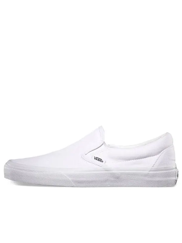 Кроссовки classic slip-on 'white canvas' Vans — изображение 1 из 4, белый
