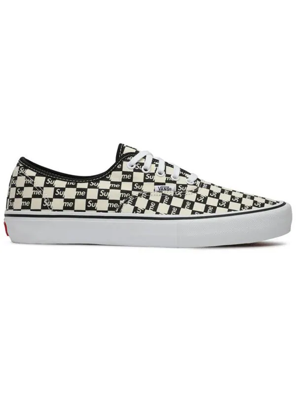 Кроссовки supreme x authentic pro 'checkered black' Vans — изображение 3 из 4, черный/белый
