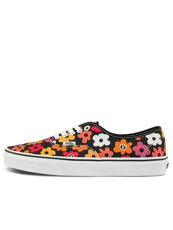 Кроссовки authentic 'flower print' Vans — изображение 1 из 4, черный/красный
