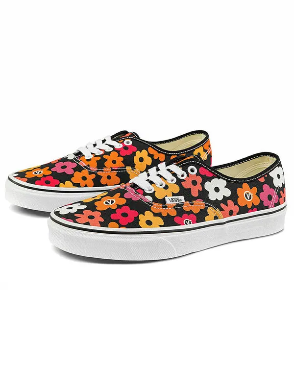 Кроссовки authentic 'flower print' Vans — изображение 2 из 4, черный/красный