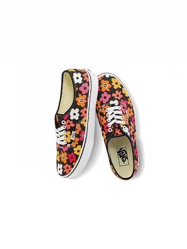 Кроссовки authentic 'flower print' Vans — изображение 4 из 4, черный/красный