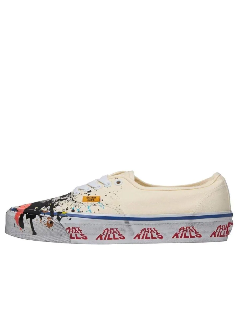 Кроссовки Vans x Gallery Dept. Authentic 'Art That Kills' — изображение 1 из 4, бежевый