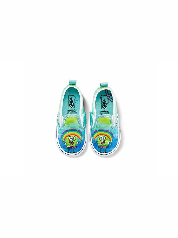 Кеды (TD) Vans SpongeBob SquarePants x Slip-On Velcro 'Imaginaaation' — изображение 3 из 4, синий