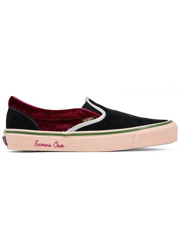 Кроссовки feature x classic slip-on 'sinners club' Vans — изображение 2 из 4, черный
