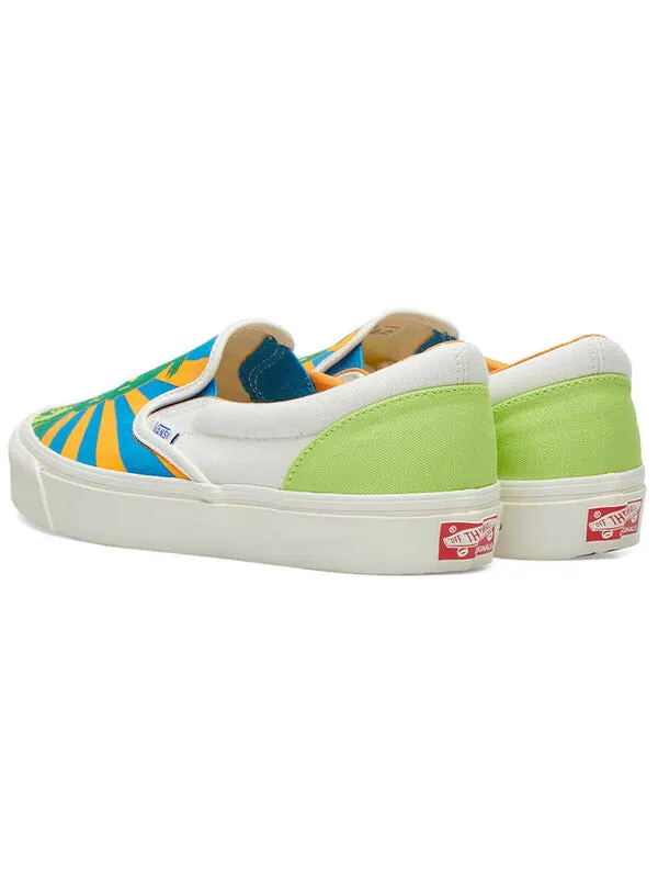 Кроссовки john van hamersveld x og classic slip-on 'sunrise' Vans — изображение 3 из 4, зеленый/оранжевый