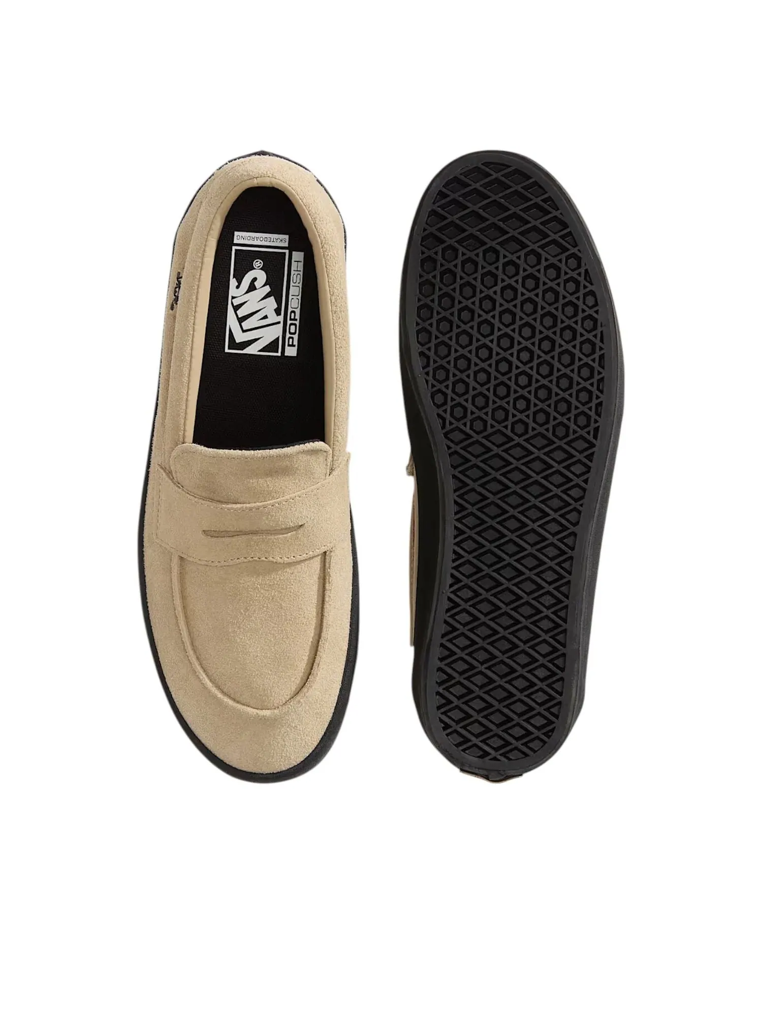 Кроссовки Vans Skate Loafer 'Incense Black' — изображение 3 из 4, бежевый