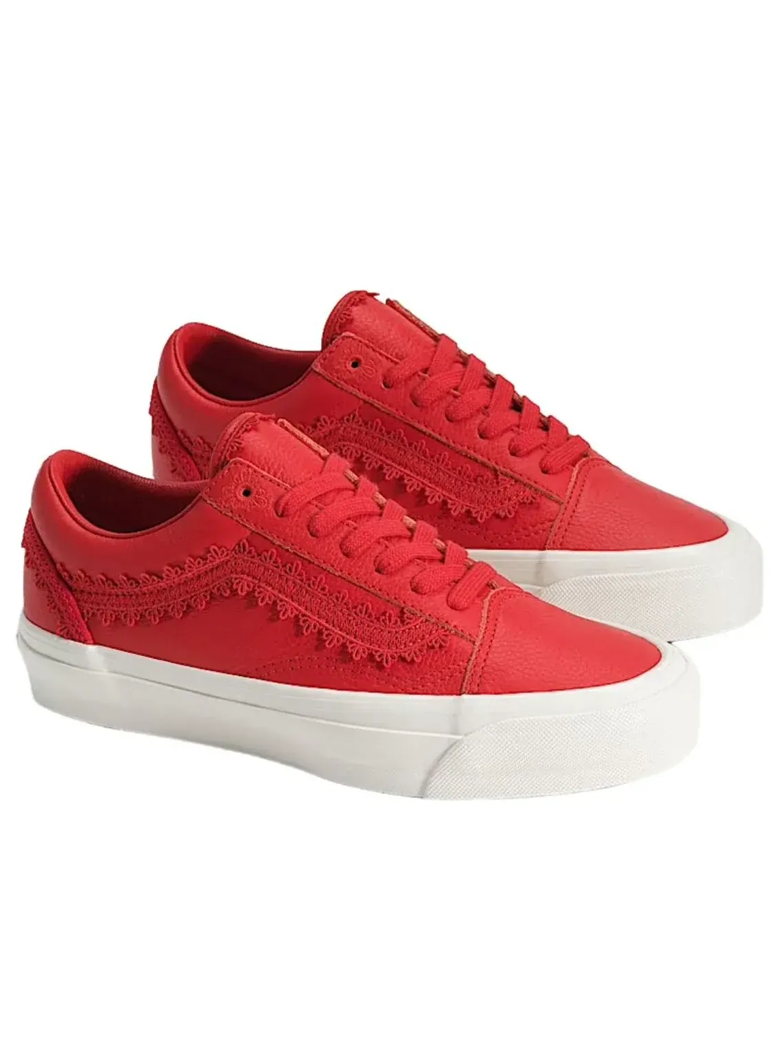Кроссовки Vans Premium Old Skool 'Racing Red' — изображение 2 из 4, красный