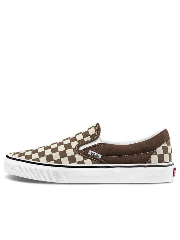 Кроссовки classic slip-on 'checkerboard - rain drum' Vans — изображение 1 из 4, белый