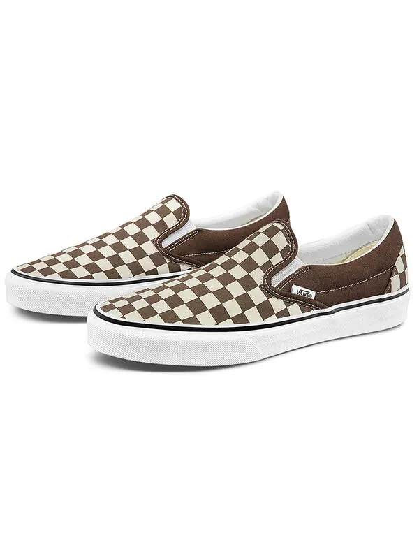 Кроссовки classic slip-on 'checkerboard - rain drum' Vans — изображение 2 из 4, белый