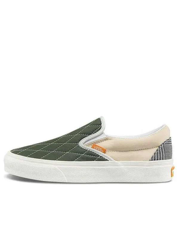 Кроссовки slip-on sneakers multi-color 'green light gray' Vans — изображение 1 из 4, зеленый/светлый серый