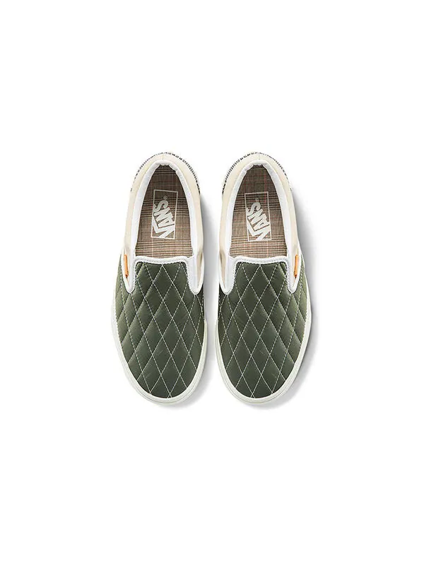 Кроссовки slip-on sneakers multi-color 'green light gray' Vans — изображение 3 из 4, зеленый/светлый серый
