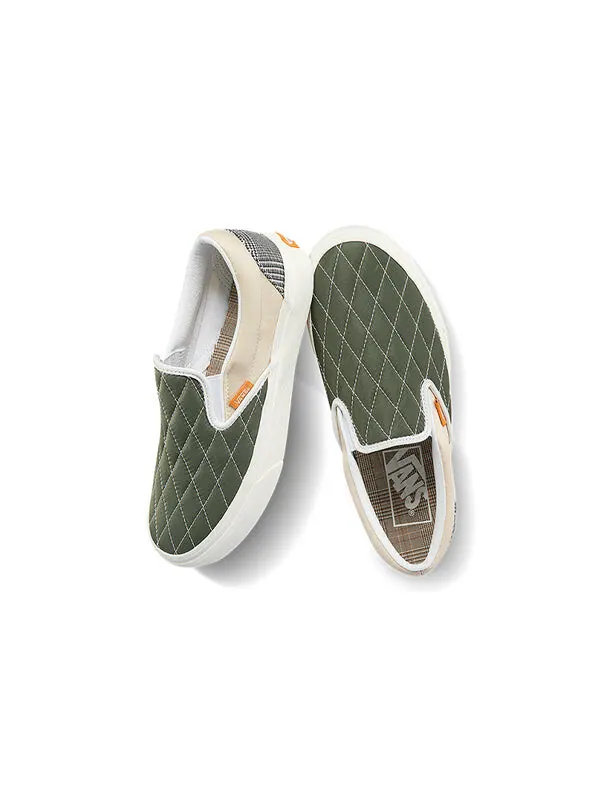 Кроссовки slip-on sneakers multi-color 'green light gray' Vans — изображение 4 из 4, зеленый/светлый серый
