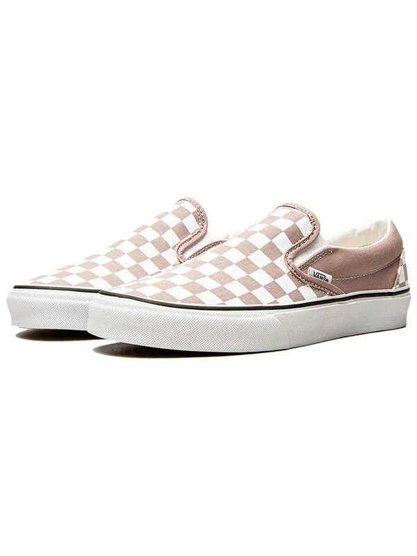 Кроссовки classic slip-on 'checkerboard - etherea' Vans — изображение 2 из 4, розовый/синий
