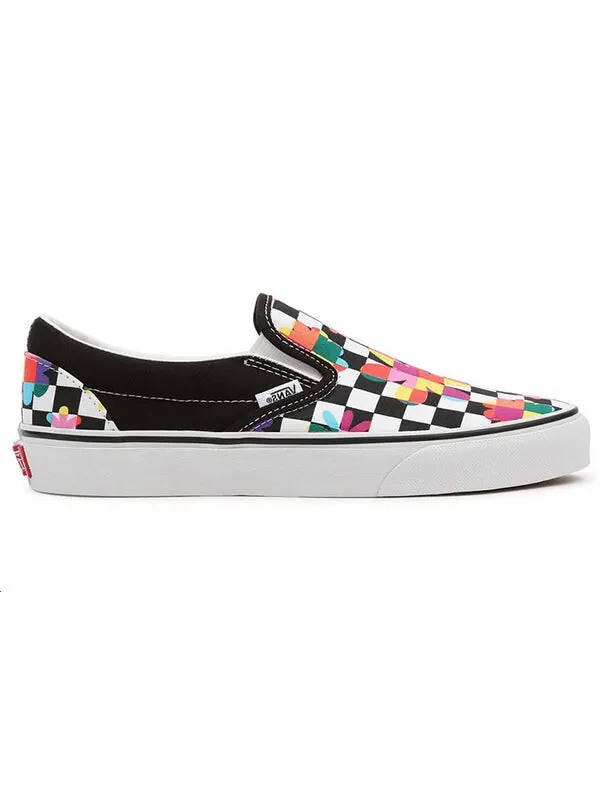 Кроссовки classic slip-on 'black white' Vans — изображение 2 из 4, черный/белый