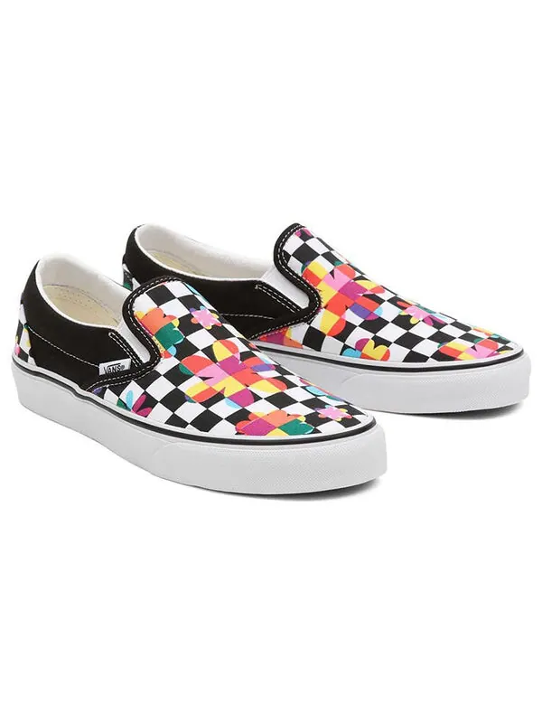 Кроссовки classic slip-on 'black white' Vans — изображение 3 из 4, черный/белый