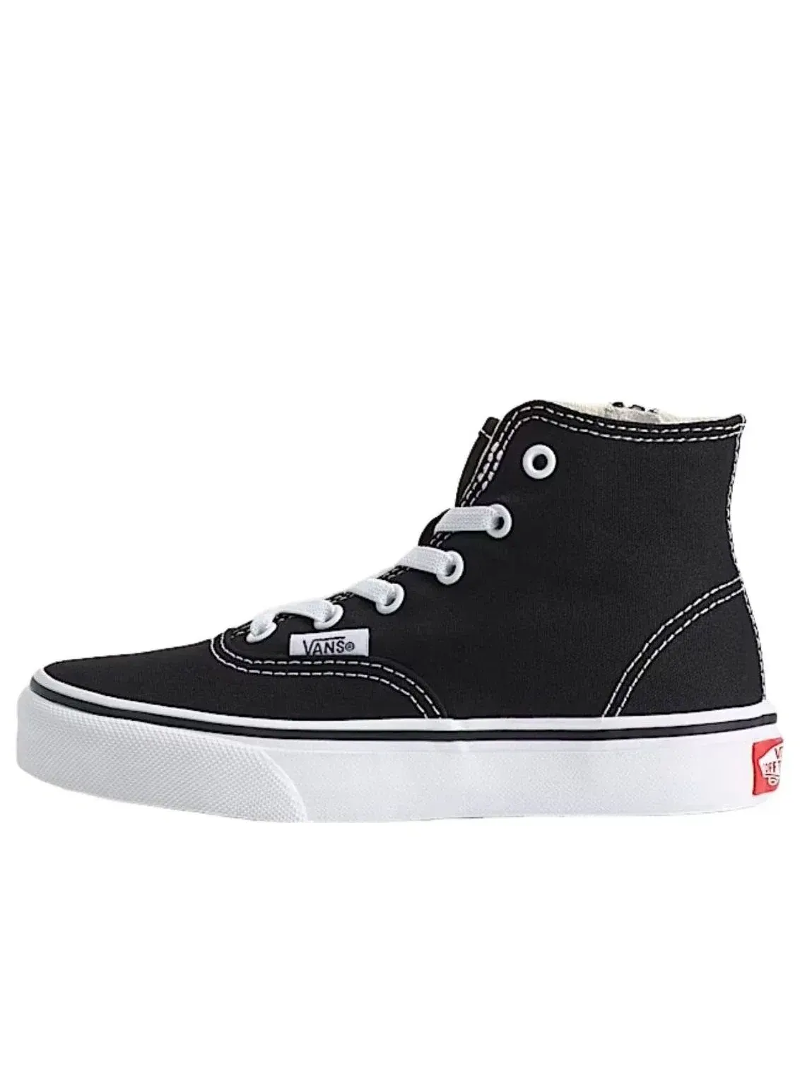 Детские кеды на молнии с высоким верхом Vans Authentic — изображение 1 из 4, черный
