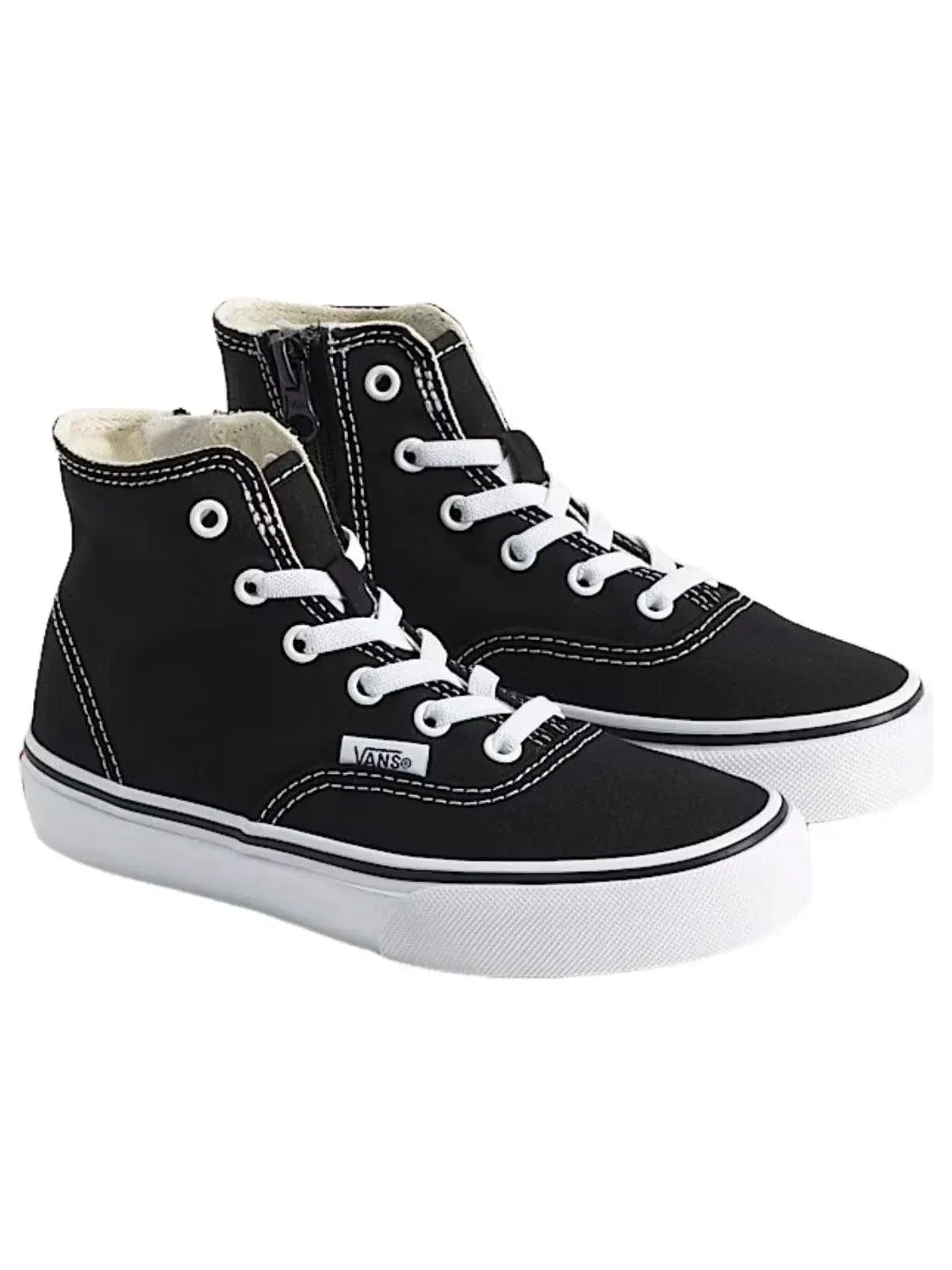 Детские кеды на молнии с высоким верхом Vans Authentic — изображение 2 из 4, черный