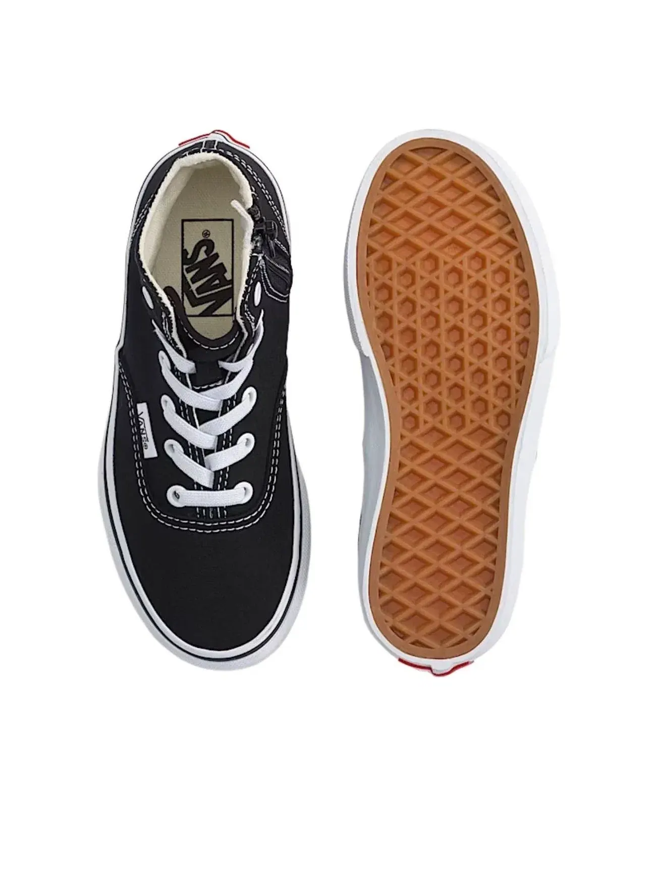 Детские кеды на молнии с высоким верхом Vans Authentic — изображение 3 из 4, черный