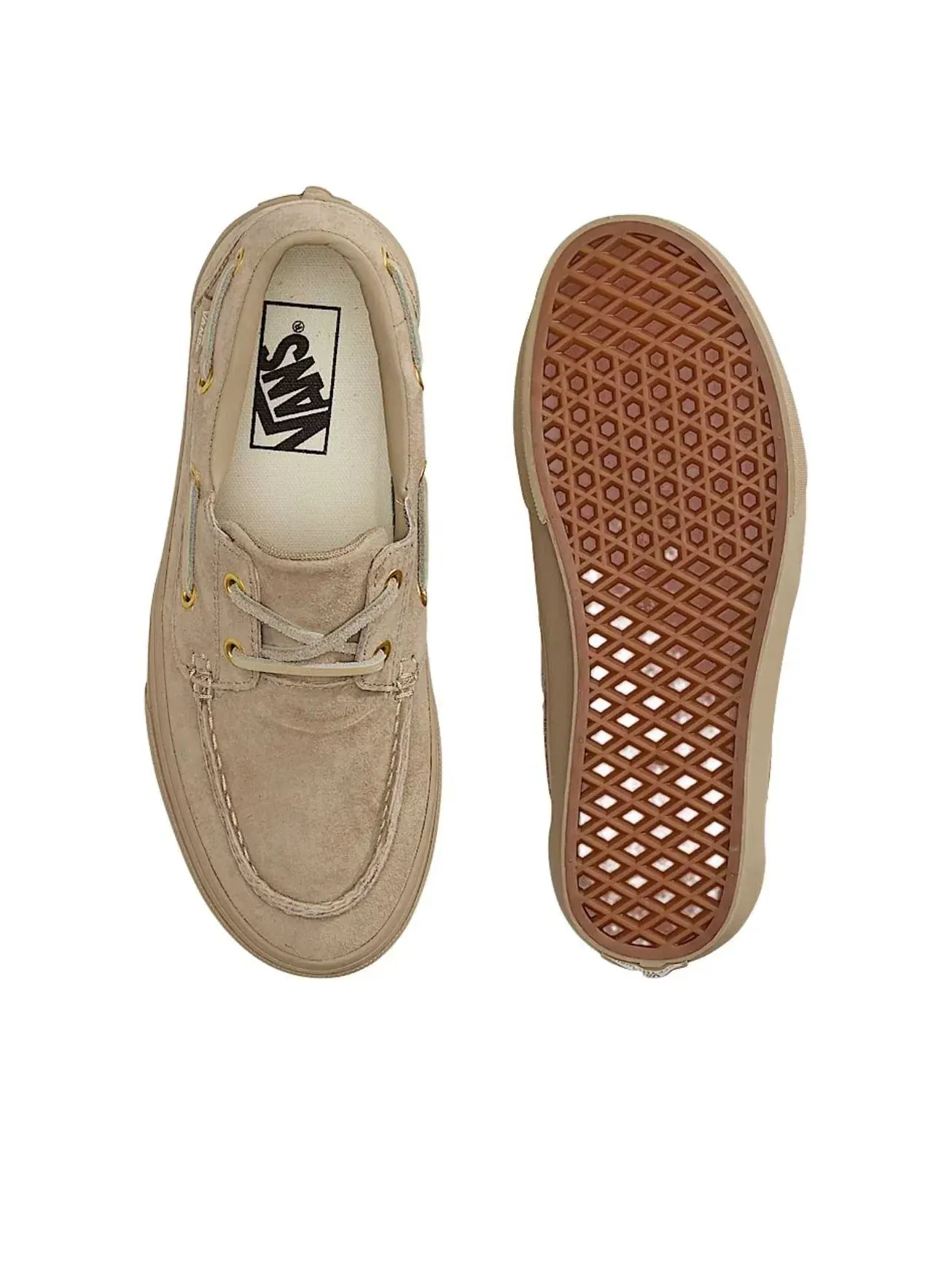 Мужские топсайдеры со шнуровкой Vans 2-Eyelet — изображение 3 из 4, бежевый