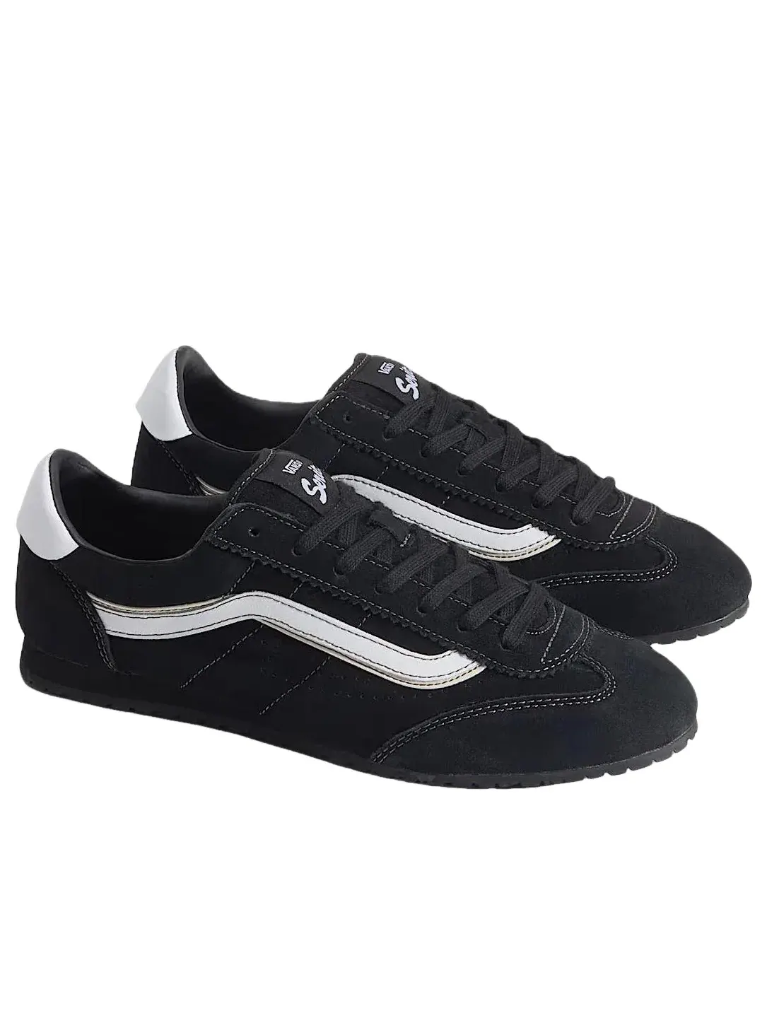 Мужские кеды на шнуровке с замшевым верхом Vans Super Lowpro — изображение 2 из 4, черный