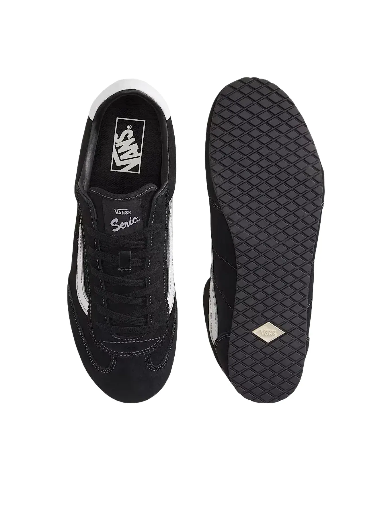 Мужские кеды на шнуровке с замшевым верхом Vans Super Lowpro — изображение 4 из 4, черный