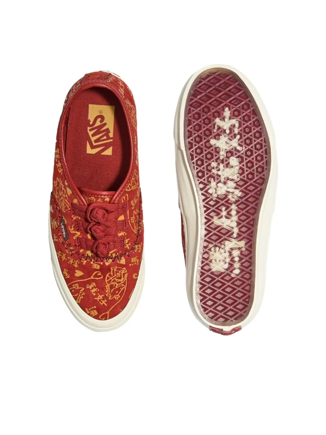 Vans x Bolin LX Authentic 44 Knot 'Year of the Horse Red' — изображение 3 из 5, красный/золотистый