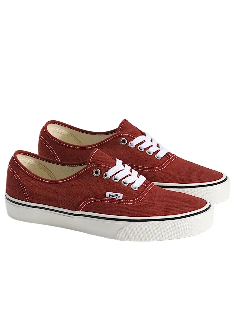 Мужские кеды на шнуровке с канвасом Vans Authentic — изображение 2 из 3, красный