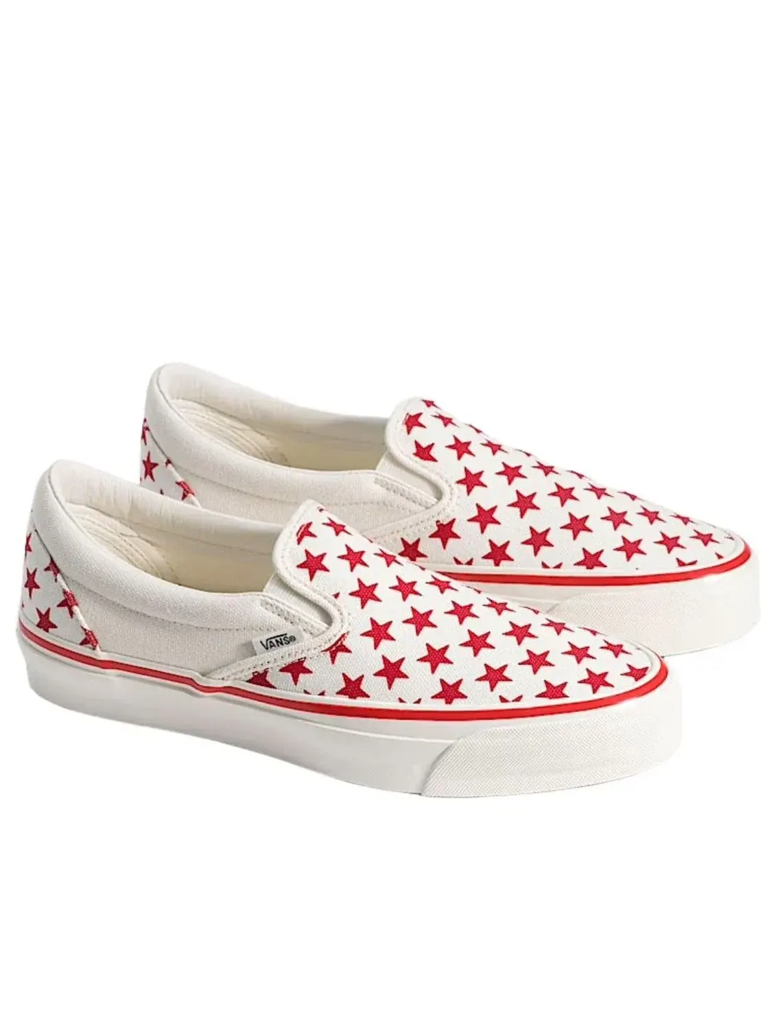 Слипоны Vans Premium Classic Slip-On 'Racing Red Marshmallow White' VN000Z7ZBOP — изображение 2 из 4, белый