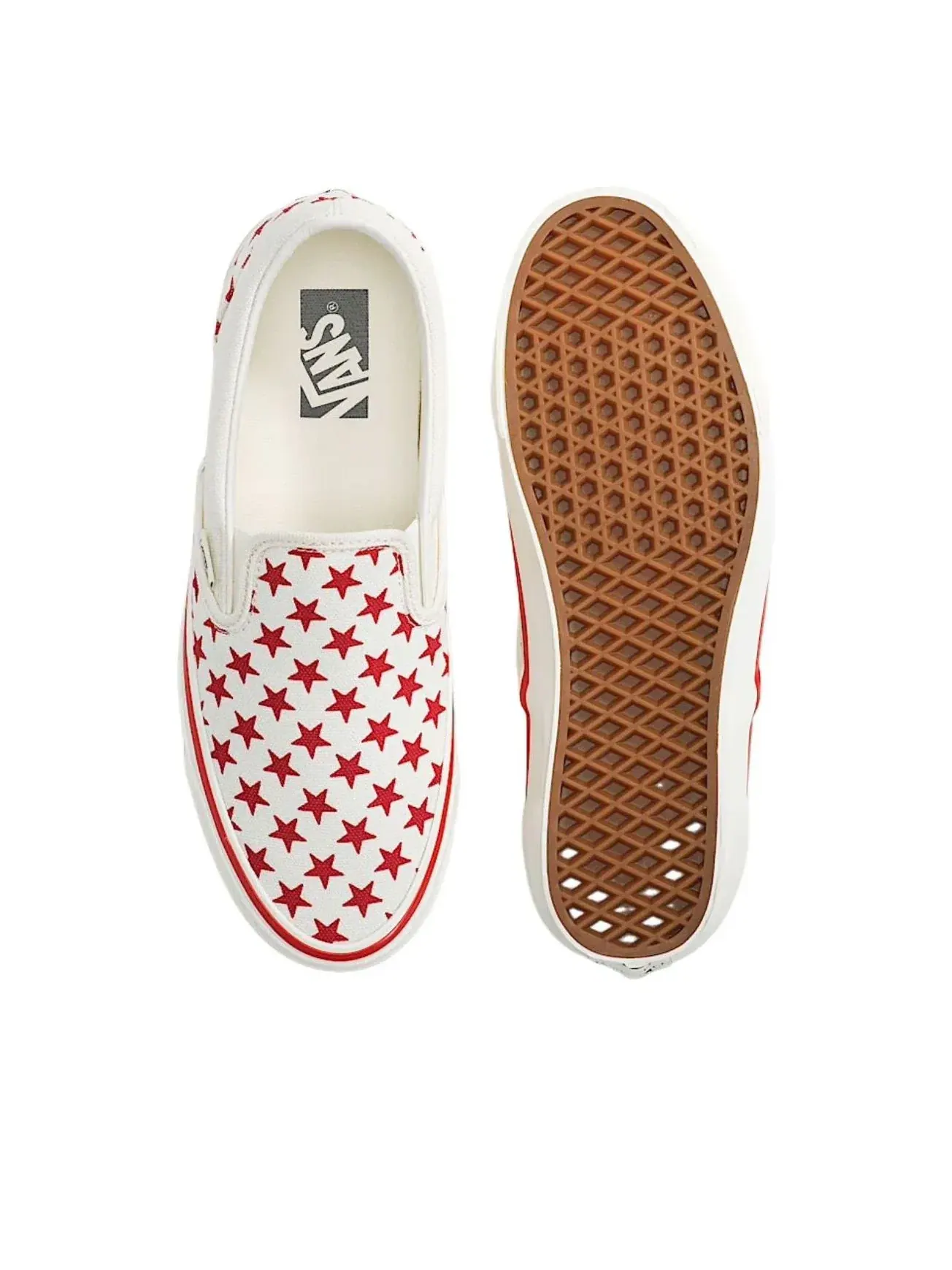 Слипоны Vans Premium Classic Slip-On 'Racing Red Marshmallow White' VN000Z7ZBOP — изображение 3 из 4, белый