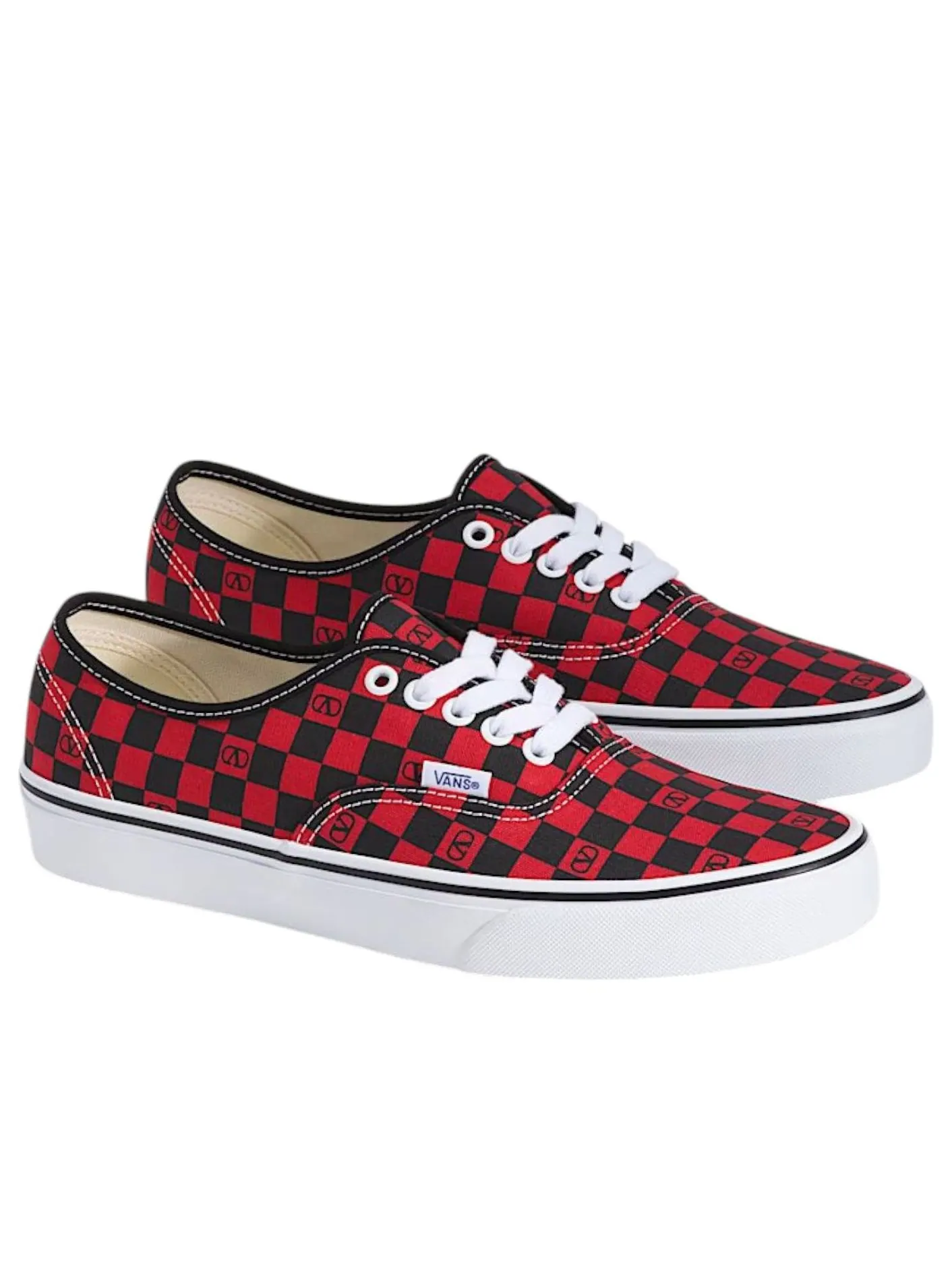 Кроссовки Vans x Valentino Garavani Authentic 'Checkerboard Red' — изображение 2 из 5, красный