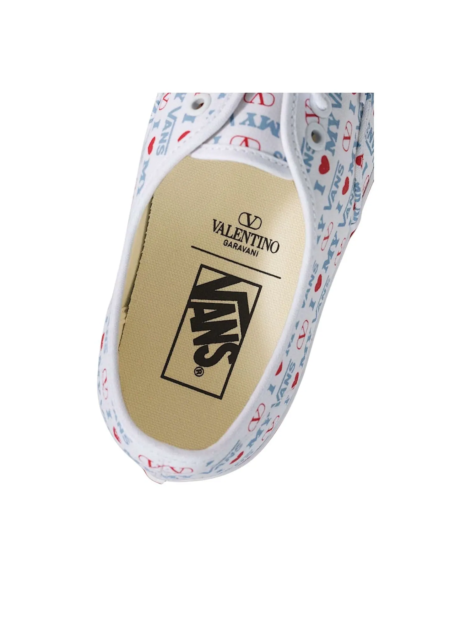 Vans x Valentino Garavani Authentic 'Vans Love' — изображение 4 из 5, белый/синий/красный