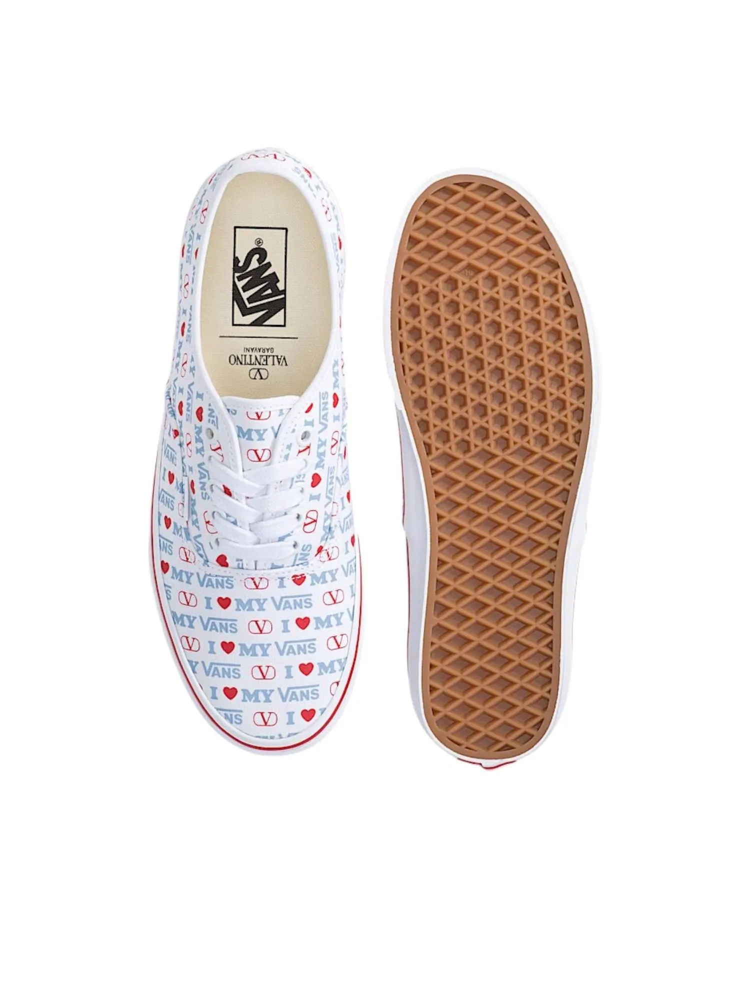 Кроссовки Vans x Valentino Garavani Authentic 'Vans Love' — изображение 3 из 5, белый