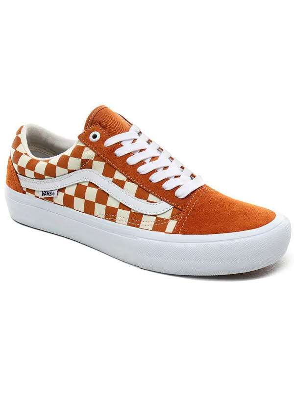 Кроссовки old skool pro 'golden oak checkerboard' Vans — изображение 3 из 4, коричневый/белый
