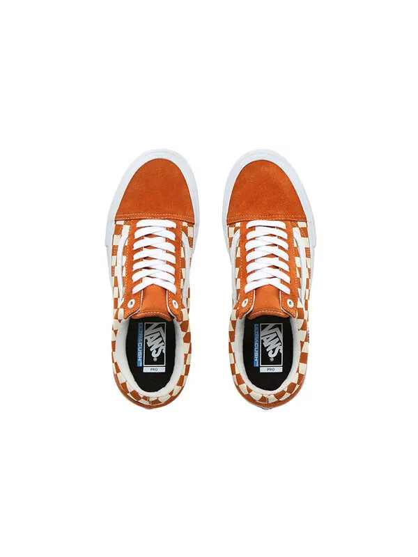 Кроссовки old skool pro 'golden oak checkerboard' Vans — изображение 4 из 4, коричневый/белый