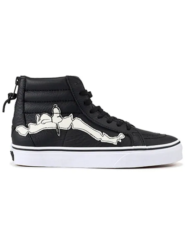 Кроссовки blends x peanuts x sk8-hi reissue zip 'snoopy bones' Vans — изображение 2 из 4, черный