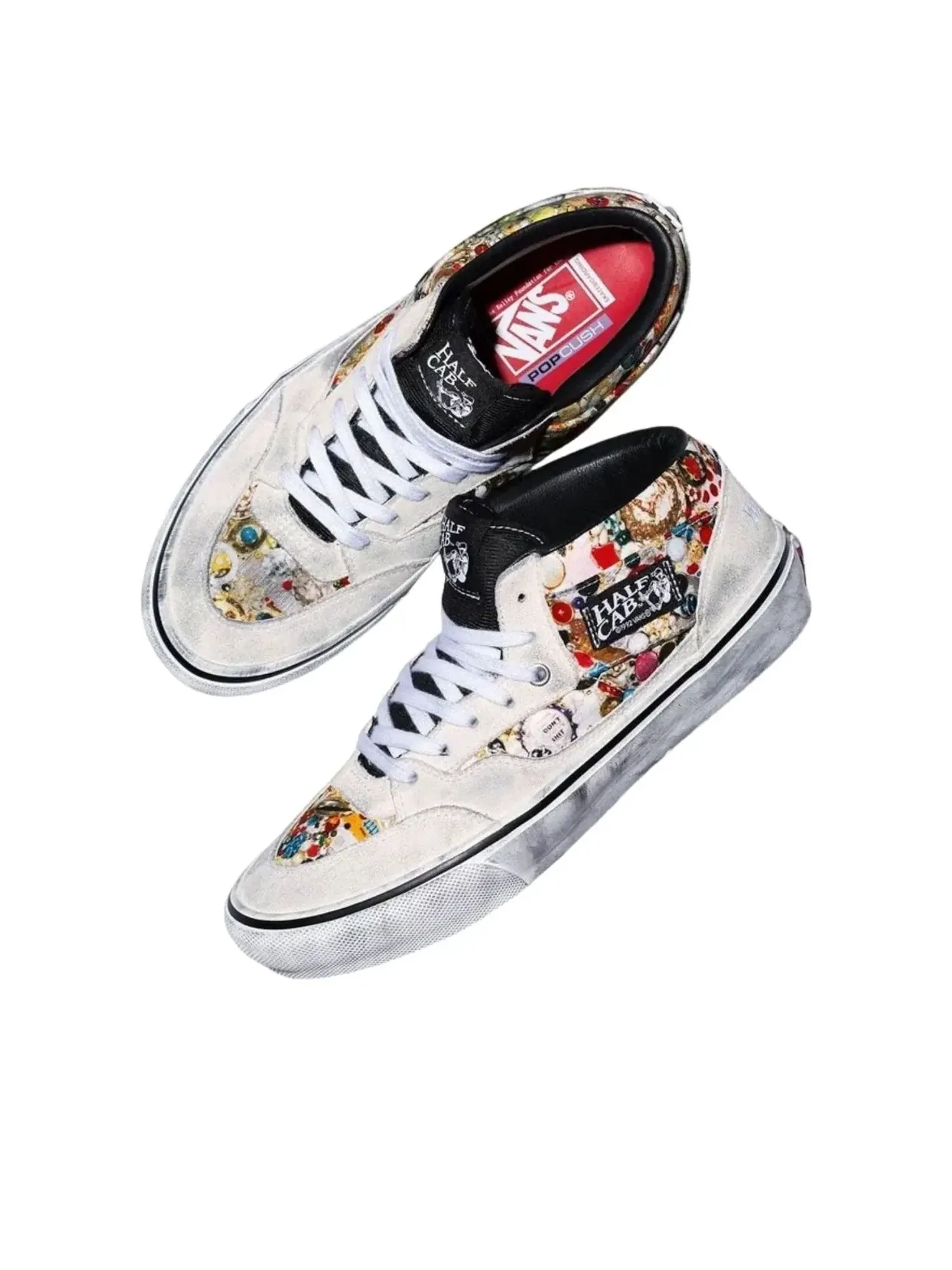 Кеды Vans x Supreme x Mike Kelley Half Cab 'White' VN00112HNTR — изображение 2 из 6, белый