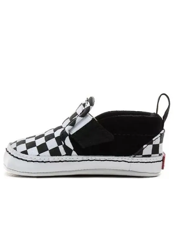 Кроссовки slip-on v crib 'checker - black white' Vans — изображение 1 из 4, черный