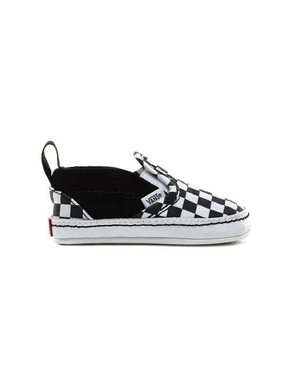 Кроссовки slip-on v crib 'checker - black white' Vans — изображение 2 из 4, черный