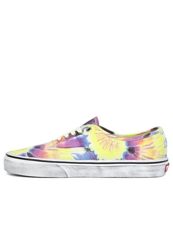 Кроссовки authentic 'washed - tie dye' Vans — изображение 1 из 4, синий/желтый/белый