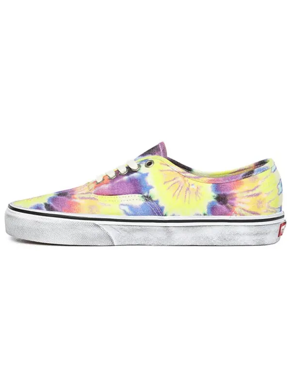 Кроссовки authentic 'washed - tie dye' Vans — изображение 2 из 4, синий/желтый/белый
