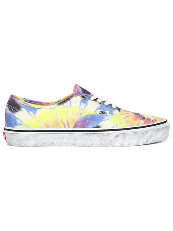 Кроссовки authentic 'washed - tie dye' Vans — изображение 3 из 4, синий/желтый/белый