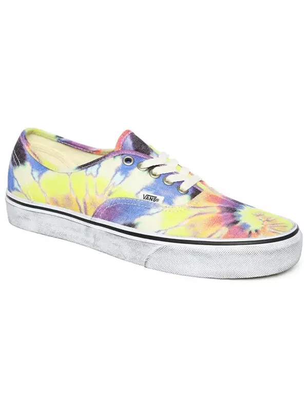 Кроссовки authentic 'washed - tie dye' Vans — изображение 4 из 4, синий/желтый/белый