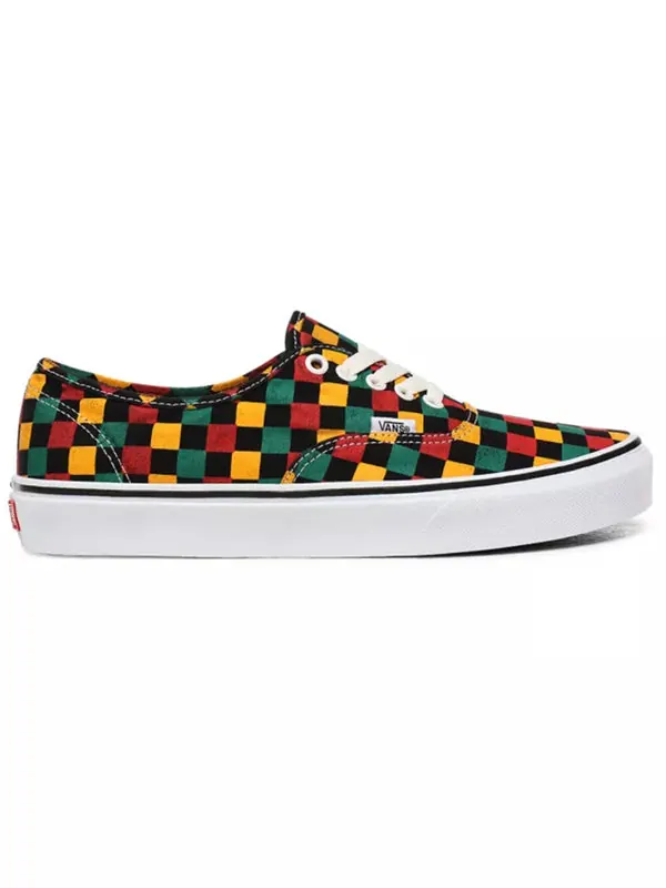 Кроссовки authentic 'washed - multi checker' Vans — изображение 2 из 4